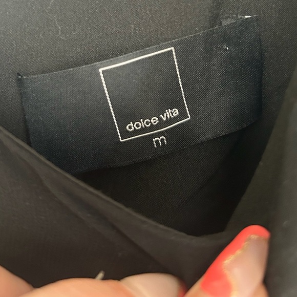 DV by Dolce Vita Black and Pink Tweed Tank Vneck Sleeveless Dress size M - Picture 4 of 6